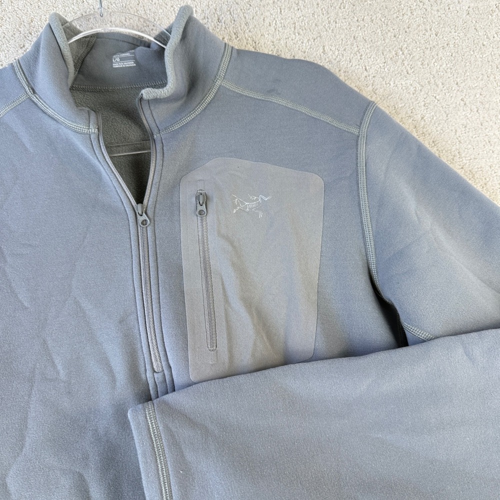 Arc'teryx Rho Heavyweight Zip Neck Men L Gray Fleece Pullover X000006266